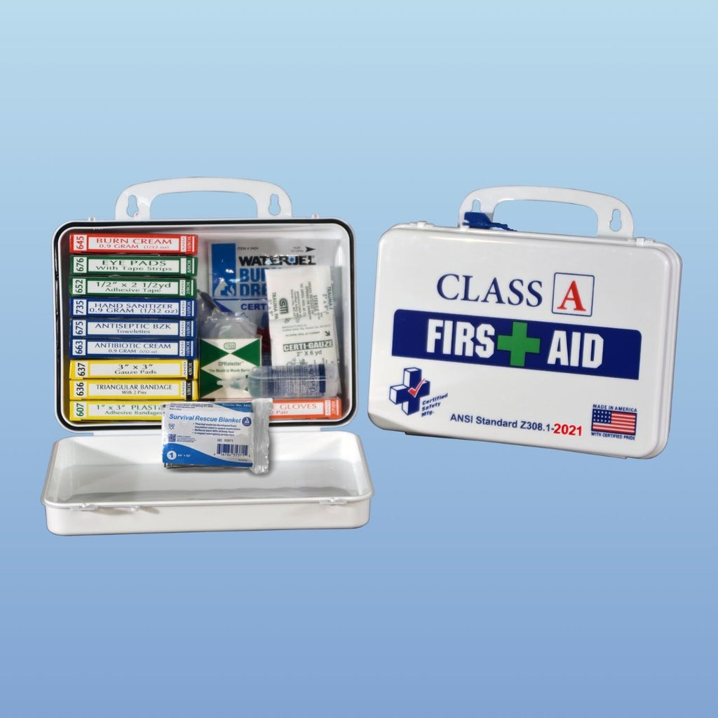 Certified Safety 622011 16PW Class A Standard First Aid Kit in Poly W