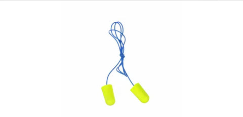 3M E-A-Rsoft Yellow Neons Earplugs 311-1251, Corded, Poly Bag, Large Size 200/Pair