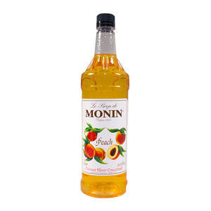 Monin Inc M-FR036F Peach Syrup PET (SET OF 4 PER CASE)