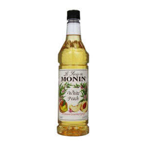Monin Inc M-FR148F White Peach PET (SET OF 4 PER CASE)