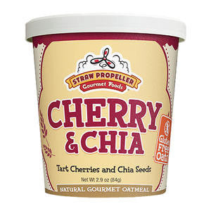 Straw Propeller Gourmet Foods 3120 Straw Propeller Cherry & Chia Oatmeal (SET OF 12 PER CASE)