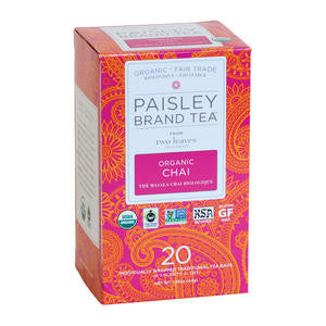 Two Leaves Tea Company P010-20 Paisley Organic Chai (SET OF 120 PER CASE)