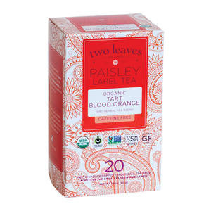 Two Leaves Tea Company P026-20 Paisley Organic Tart Blood Orange (SET OF 120 PER CASE)