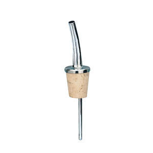 Spill-Stop Mfg. Co. 285-00 Tapered Pourer Chrome with Natural Cork (SET OF 12 PER CASE)