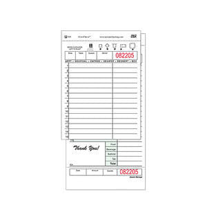 National Checking Company 926BND Guest Check 4 1/4'' x 8 1/4'' (SET OF 2500 PER CASE)