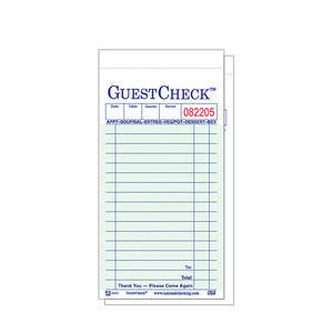 National Checking Company 108-50 Guest Check 3 4/10'' x 6 3/4'' (SET OF 2500 PER CASE)