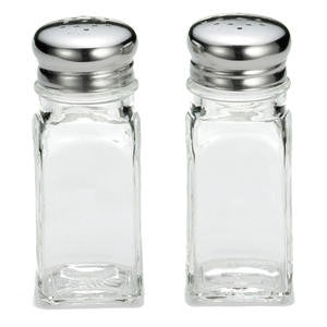 Tablecraft 154S&P Square Salt and Pepper Shaker 2 oz (SET OF 72 PER CASE)
