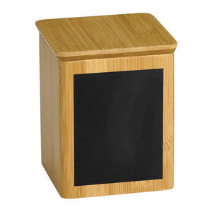 Tablecraft RCBS445 Write-On Bamboo Riser Square 4'' x 4'' x 5.5'' (1 EACH)