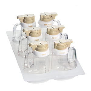 Tablecraft 484 Option Dispenser Set Lexan with Beige Top 48 oz (1 EACH)