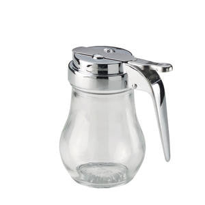 Vollrath Company 206-0 Traex Dripcut Glass Server with Chrome Top 6 oz (SET OF 12 PER CASE)