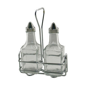 Vollrath Company 68028 Traex Dripcut Cruets with Wire Caddy Set (1 EACH)