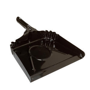 Continental Mfg Company 716 BLACK Metal Dust Pan Extra Wide Black 16'' (1 EACH)