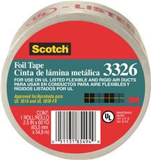 3M 70071352416 SCOTCH FOIL TAPE, 3326-A, 2.5 IN. W X 60 YD (1 PER CASE)