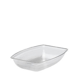 Cambro Manufacturing RSB1014CW135 Camwear Bowl Ribbed Rectangular Clear 10'' x 14'' (1 EACH)