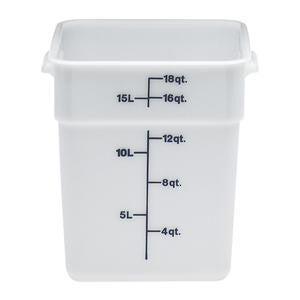 Cambro Manufacturing 18SFSP148 CamSquare Container White 18 qt (1 EACH)