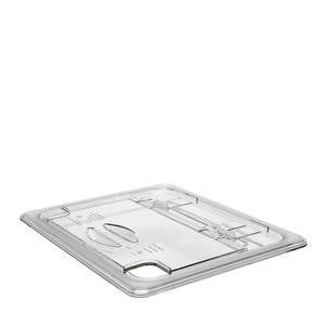 Cambro Manufacturing 20CWLN135 Camwear FlipLid Cover Half Size Notched Clear (1 EACH)