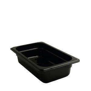 Cambro Manufacturing 42CW110 Camwear Food Pan Fourth Size Black 2 1/2'' (1 EACH)