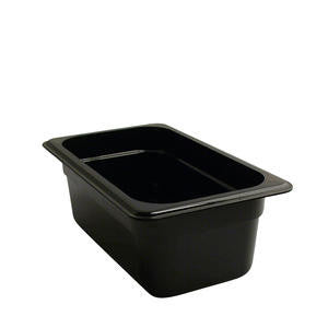 Cambro Manufacturing 44CW110 Camwear Food Pan Fourth Size Black 4'' (1 EACH)