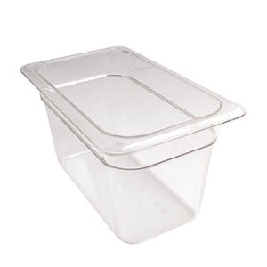 Cambro Manufacturing 46CW135 Camwear Food Pan Fourth Size Clear 6'' (1 EACH)