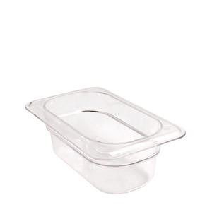 Cambro Manufacturing 92CW135 Camwear Food Pan Ninth Size Clear 2 1/2'' (1 EACH)