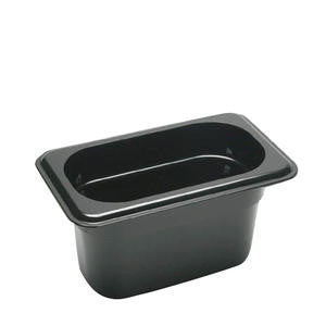 Cambro Manufacturing 94CW110 Camwear Food Pan Ninth Size Black 4'' (1 EACH)