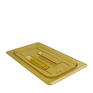 Cambro Manufacturing  40HPCH150  H-Pan Cover Fourth Size with Handle Amber (1 EACH)