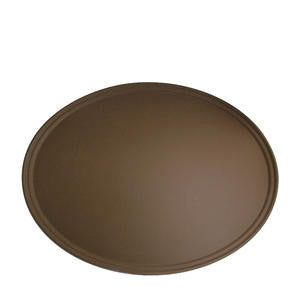 Cambro Manufacturing 2900CT138 Camtread Tray Oval Tavern Tan 29'' x 23 1/2'' (1 EACH)