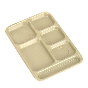 Cambro Manufacturing PS1014161 Penny-Saver Tray 6 Compartment Beige 10'' x 14'' (SET OF 24 PER CASE)