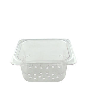 Cambro Manufacturing 63CLRCW135 Camwear Food Pan Colander Sixth Size Clear 3'' (1 EACH)