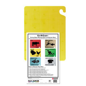 San Jamar CB182412YL Cut-N-Carry Board Yellow 18'' x 24'' (1 EACH)