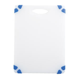 Tablecraft CBGW610ABL Grippy Cutting Board White with Blue 6'' x 10'' (1 EACH)