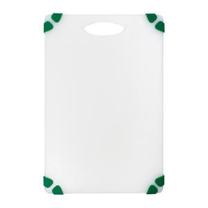 Tablecraft CBGW610AGN Grippy Cutting Board White with Green 6'' x 10'' (1 EACH)