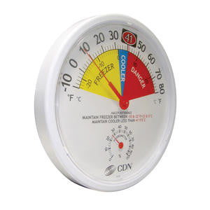 CDN RFL80 Refrigerator/Freezer Thermometer/Hygrometer Large (1 EACH)