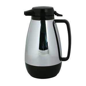Service Ideas ML101CHBL Thermo-Serv Push Button Black/Stainless 1 ltr (1 EACH)