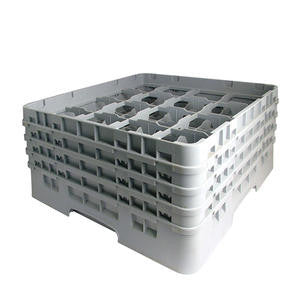 Cambro Manufacturing 16S800151 Camrack 16 Compartment with 4 Extenders Soft Gray (1 EACH)