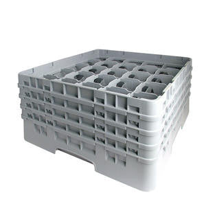 Cambro Manufacturing 25S800151 Camrack 25 Compartment with 4 Extenders Soft Gray (1 EACH)
