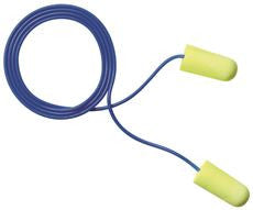 3M 11033 E-A-RSOFT YELLOW NEONS CORDED EARPLUGS (200 PER BAG)