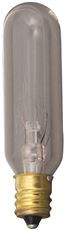 SATCO S3910 INCANDESCENT EXIT LAMP, T6, 15 WATTS, 130 VOLTS, CANDELABRA BASE, CLEAR, 10 PER BOX (12 BOXES PER CASE)