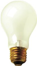 SATCO S3971 INCANDESCENT ROUGH SERVICE LAMP, A19, 100 WATTS, 130 VOLTS, MEDIUM BASE, FROSTED, 2 PER BOX (12 BOXES PER CASE)