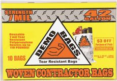 Demo Bags DB10-42HP CONTRACTOR TRASH BAG, 42 GALLON, 10 BAGS PER PACK (26 PACKS)