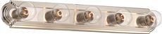 Monument BEVELED EDGE VANITY FIXTURE, BRUSHED NICKEL, 30 X 4-1/2 IN., USES (5) 100-WATT INCANDESCENT MEDIUM BASE LAMPS* (1 PER CASE)