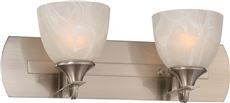 Monument VANITY FIXTURE, BRUSHED NICKEL, 22 X 8-1/4 X 7-3/4 IN., USES (2) 100-WATT INCANDESCENT MEDIUM BASE LAMPS* (1 PER CASE)