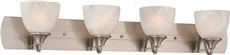 Monument VANITY FIXTURE, BRUSHED NICKEL, 43 X 8-1/4 X 7-3/4 IN., USES (4) 100-WATT INCANDESCENT MEDIUM BASE LAMPS* (1 PER CASE)