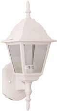 Monument 1-LIGHT OUTDOOR WALL LANTERN, CLEAR GLASS, 6 X 16 X 6-1/2 IN., WHITE, USES 60-WATT MEDIUM BASE LAMP* (1 PER CASE)