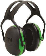 3M 93723 PELTOR X-SERIES OVER-THE-HEAD EARMUFF WITH HEADBAND X1A/37270(AAD), BLACK/GREEN, 10 PER CASE (1 CASE)