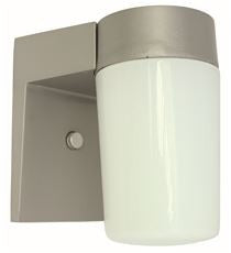 ROYAL COVE OUTDOOR WALL LANTERN, SILVER, 6-1/2 X 4-1/2 IN., USES (1) 60-WATT MEDIUM BASE LAMP* (1 PER CASE)