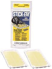 JT EATON 111-24 STICK-EM RAT & MOUSE SIZE GLUE TRAP, 10 IN. X 5 IN. (48 PACKS)