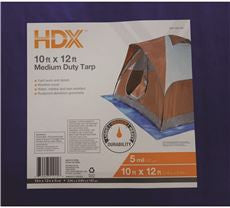HDX HLD1012M POLYETHYLENE GENERAL-PURPOSE TARP, BLUE, 10 FT. X 12 FT. (1 PER CASE)