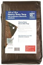 EVERBILT HF1012 HEAVY DUTY TARP, SILVER-BROWN, 10 FT. X 12 FT. (1 PER CASE)