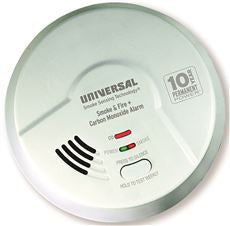 USI MIC3510SB 3-IN-1 TAMPER PROOF SMOKE, FIRE, AND CARBON MONOXIDE SMART ALARM WITH 10 YEAR SEALED BATTERY, BATTERY OPERATED (1 PER CASE)